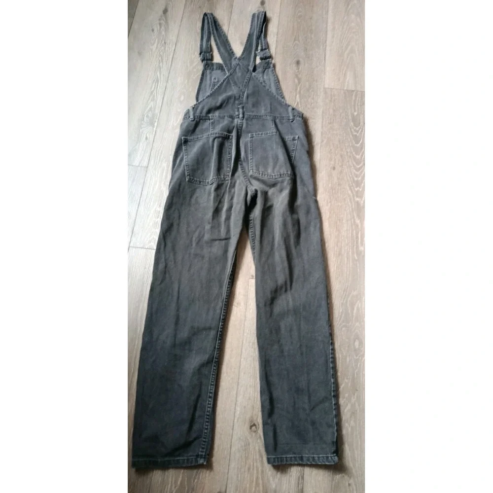 We The Free Ziggy Denim Overall Womens Size Xs Charcoal Straight Leg Boho